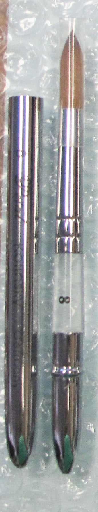 Petal kolinsky acrylic nail brush chrome w/cap size 08 - BeautyzoneNailSupply