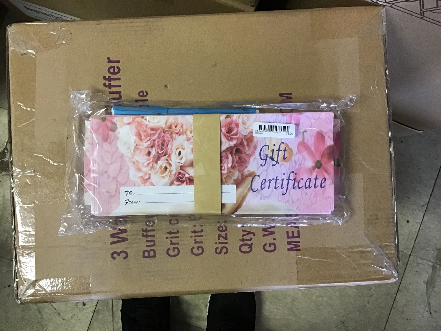 Gift certificate with number g #9552-g-Beauty Zone Nail Supply