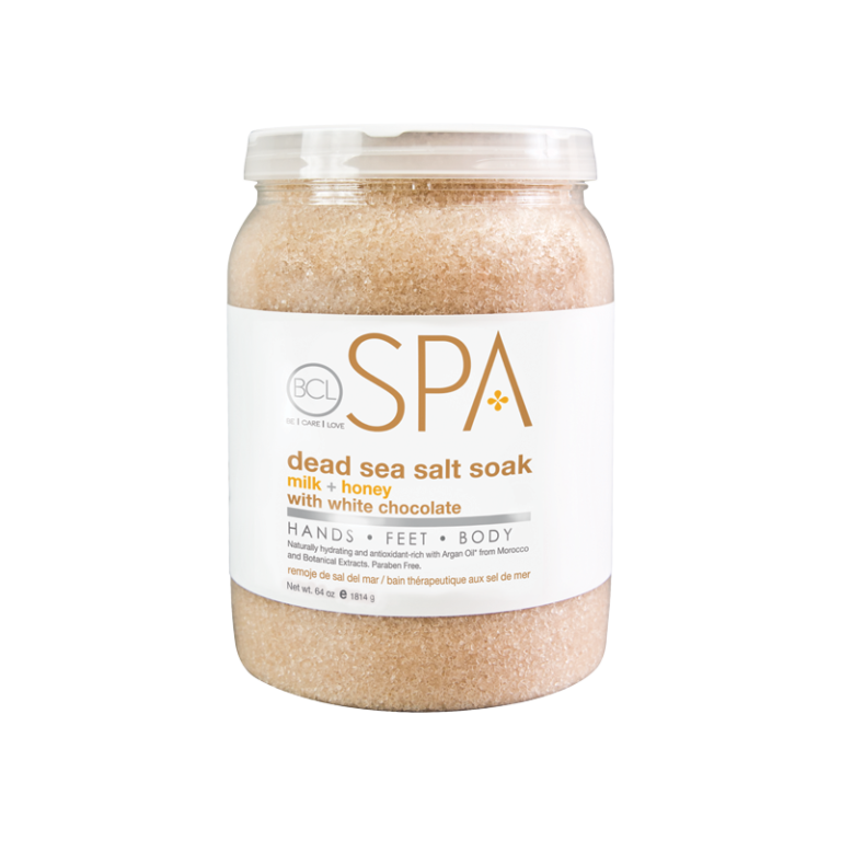 BCL SPA Dead Sea Salt Soak Milk + Honey w/ White Chocolate 64oz-Beauty Zone Nail Supply