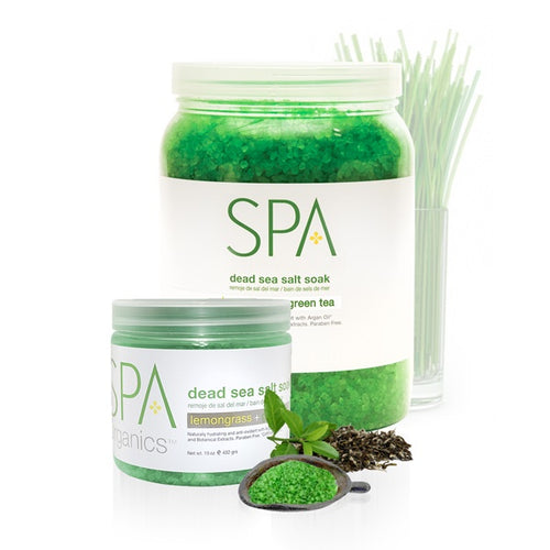 BCL SPA Dead Sea Salt Soak Lemongrass + Green Tea Gallon-Beauty Zone Nail Supply