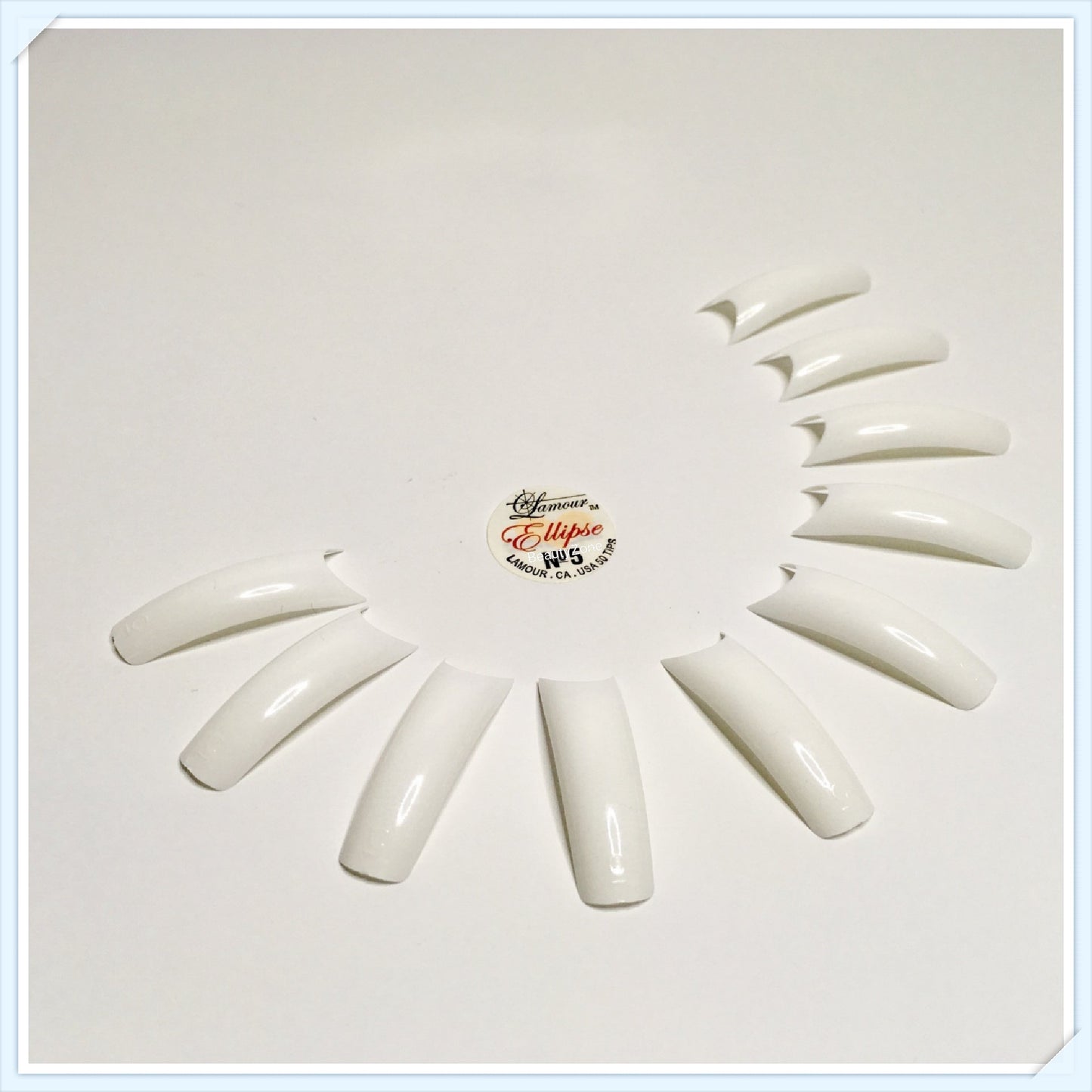 Lamour Ellipse Off White Tips 50 pc / Bag-Beauty Zone Nail Supply