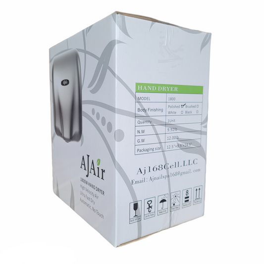 AjAir 1 Pack Heavy Duty Commercial 1800 Watts High Speed Automatic Hot Hand Dryer