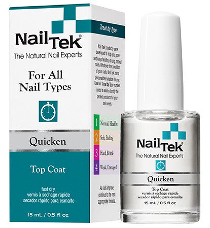 Nail Tek Quicken Fast Drying Top Coat 0.5 Oz #55824-Beauty Zone Nail Supply