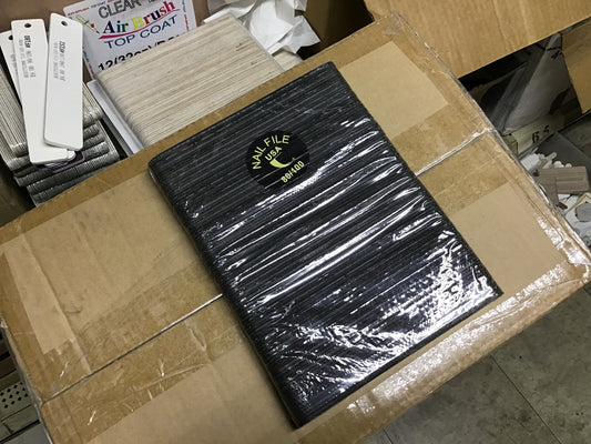 REG 80/100 BLACK/B FILE Pack #F154P-Beauty Zone Nail Supply