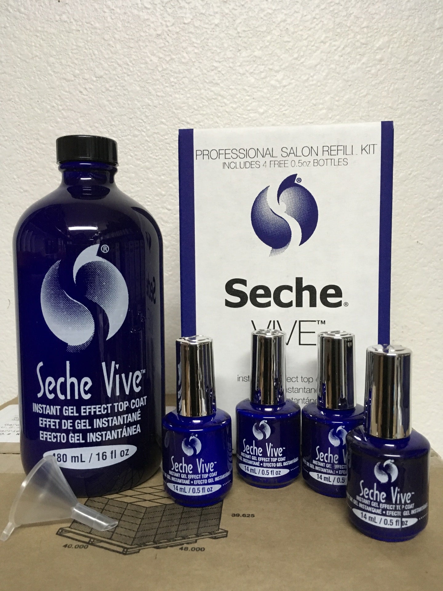 Seche vive top gel effect 16oz. refill- 4 x 0.5oz-Beauty Zone Nail Supply
