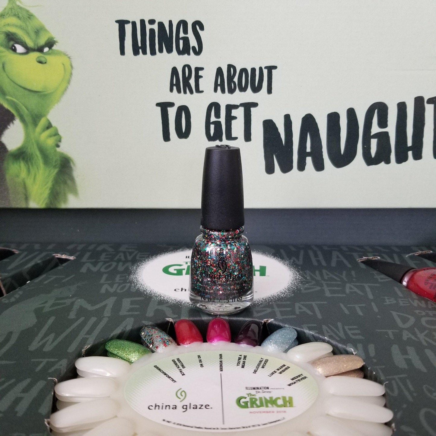 China Glaze Lacquer Resting Grinch Face .5 oz #84327 #-Beauty Zone Nail Supply