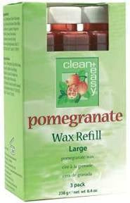 Clean & Easy Large Pomegranate Wax Refill - 3 pk #47344-Beauty Zone Nail Supply