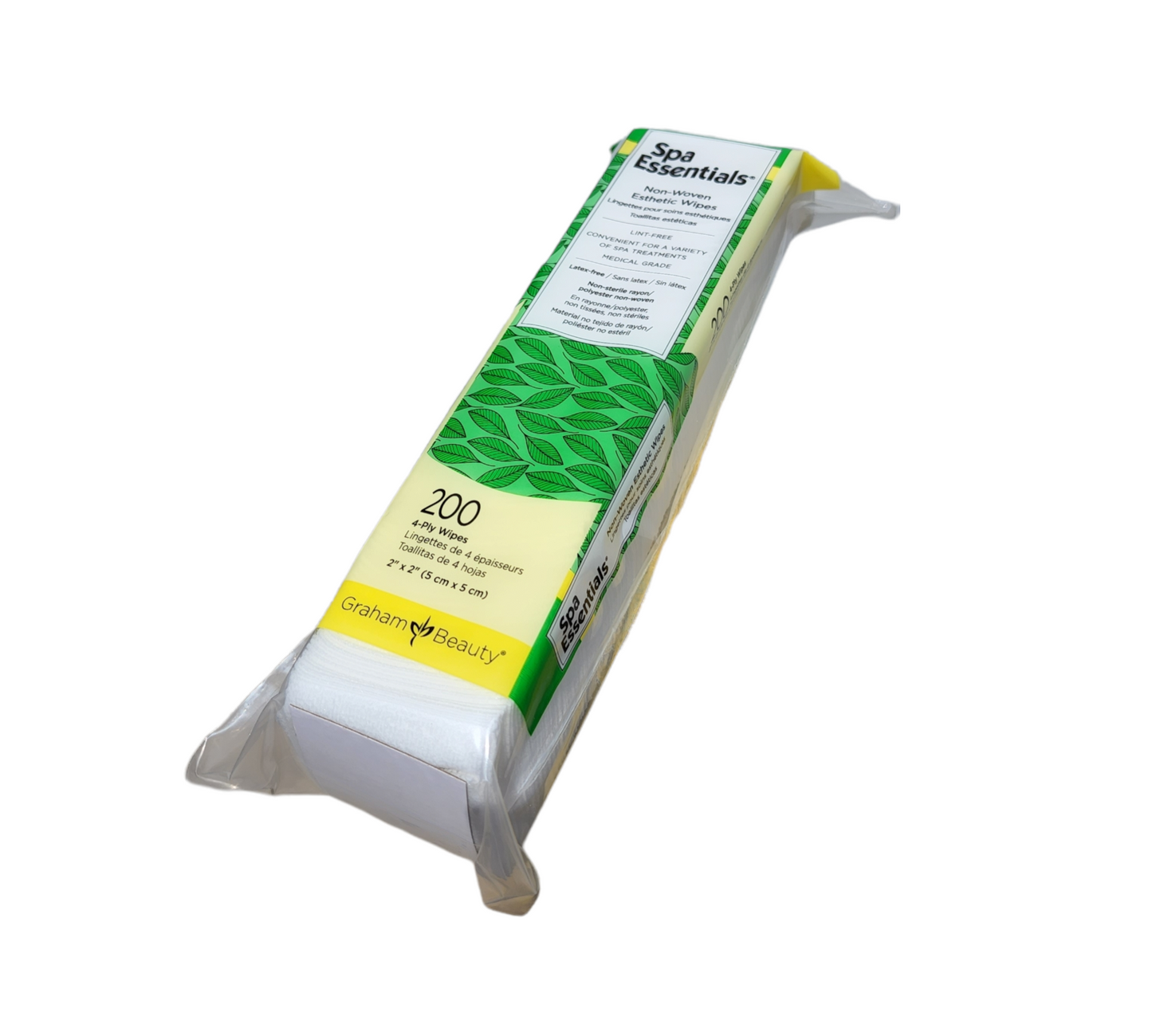 Graham Spa Essentials 2x2 Non-Woven Esthetic Make-Up Wipes 200 ct / Bag #52508
