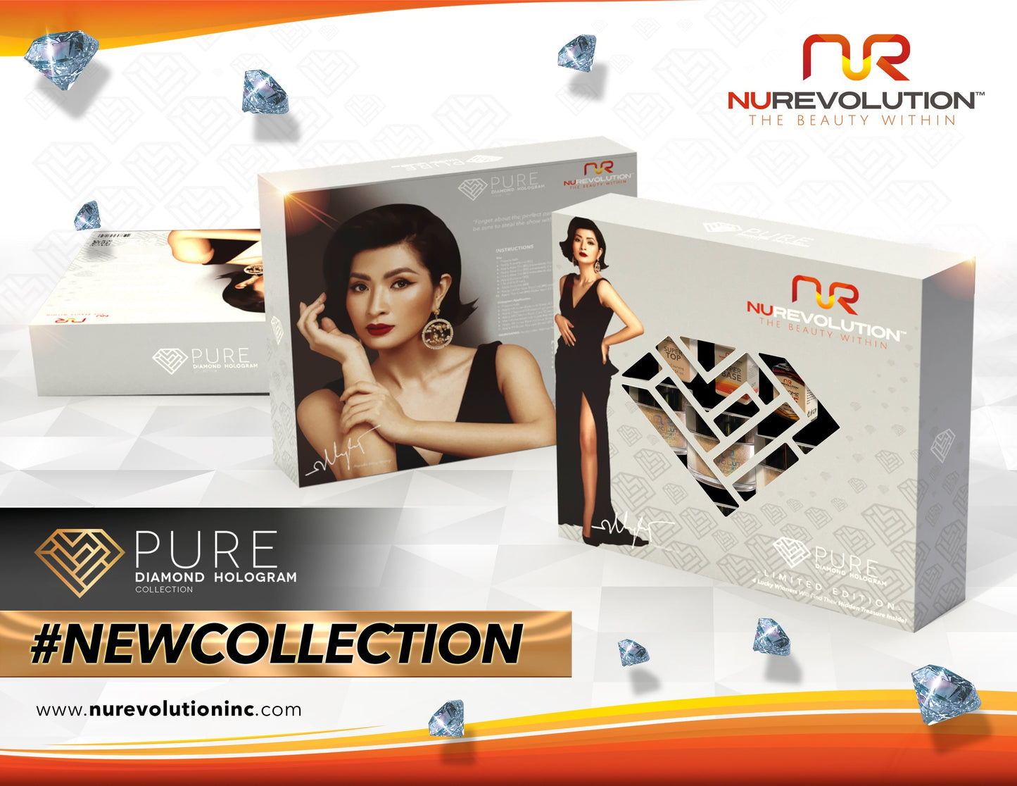Nurevolution Dip Powder Diamond Collection-Grey Kit
