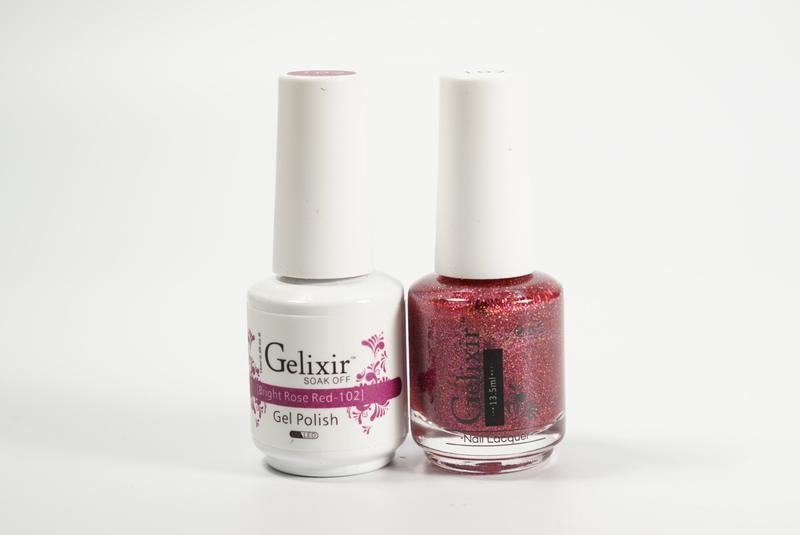 Gelixir Duo Gel & Lacquer Bright Rose Red 1 PK #102-Beauty Zone Nail Supply
