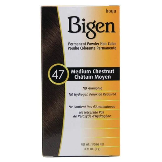Bigen Permanent Powder Hair Color 47 Medium Chestnut