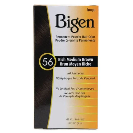 Bigen Permanent Powder Hair Color 56 Medium Brown