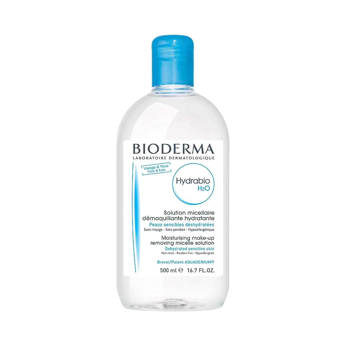 Bioderma Hydrabio H2o Moisturising Make-up Removing Micelle Solution 16.7 oz 500ml