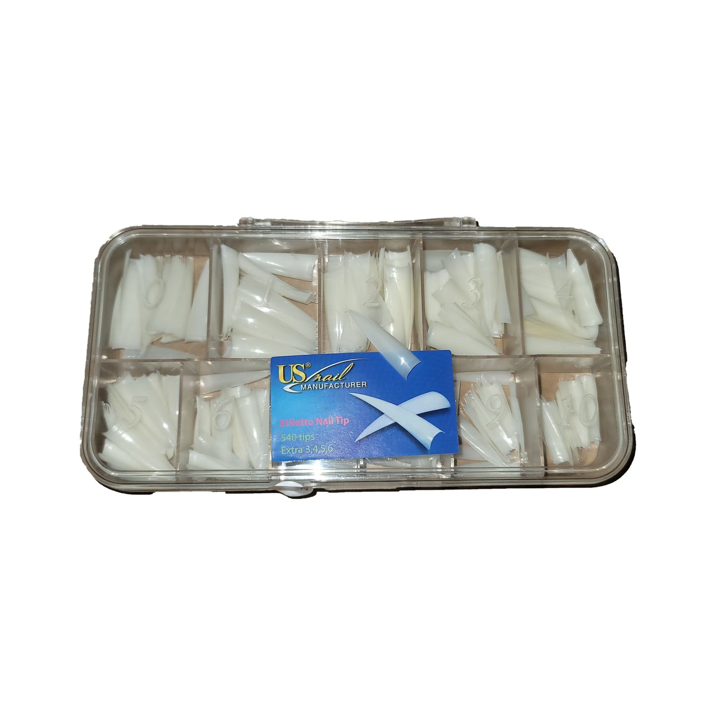USN Stiletto Nail Tip Box 540 Tips-Beauty Zone Nail Supply