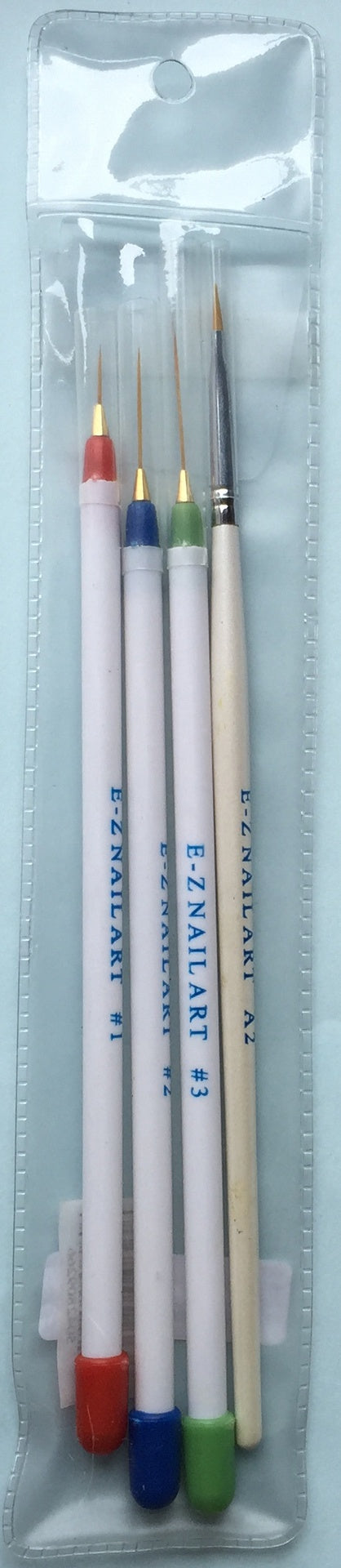E-Z Nail Art Brush Set 4 piece-Beauty Zone Nail Supply