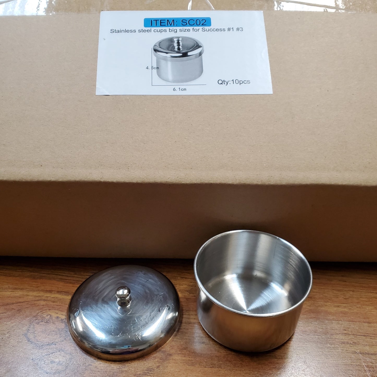 Stainless steel Cup Big for kit #1 or #3 #SC02-Beauty Zone Nail Supply