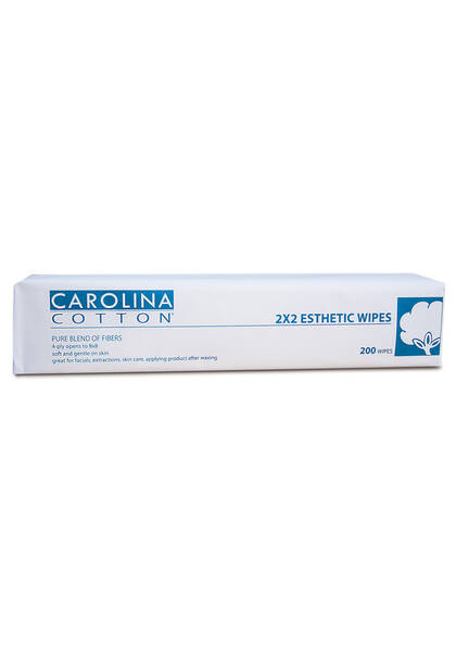 Carolina Esthetic Wipe 2x2 200/sleeve #407104-Beauty Zone Nail Supply