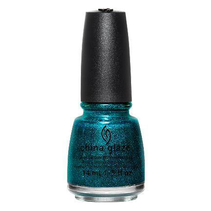 China Glaze Lacquer Give Me The Green Light! (Ultra Fine Bluegreen Glitter) 0.5 oz #82702