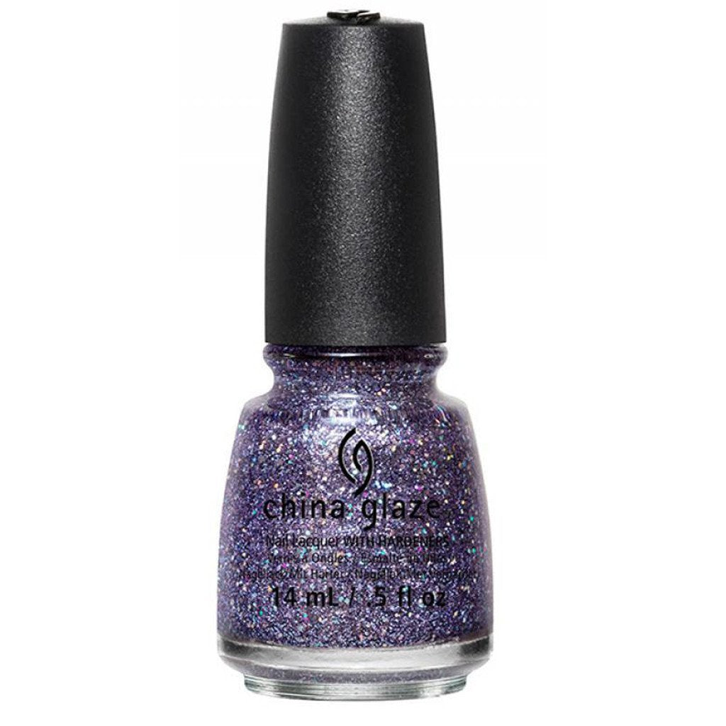 China Glaze Lacquer Pick Me Up Purple (Light Lavender Multisized Holographic Glitter) 0.5 oz #82697