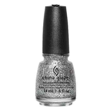 China Glaze Lacquer Silver Of Sorts (Multisize Clean Silver Glitter) 0.5 oz #82699