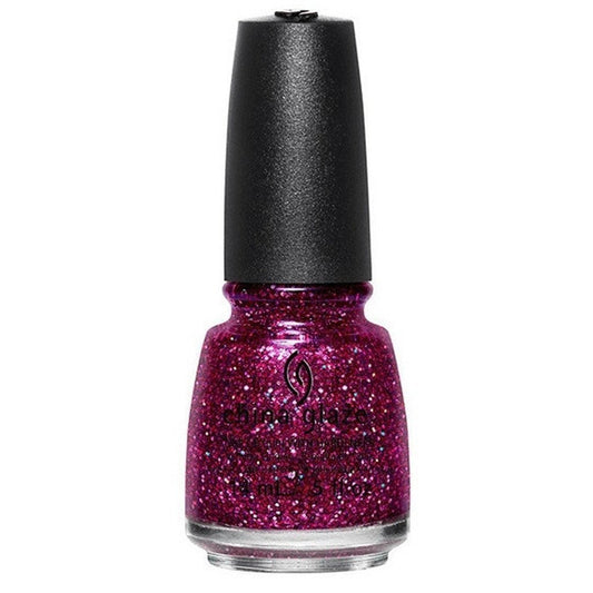 China Glaze Lacquer Turn Up The Heat ( Multisized Berry Glitter) 0.5 oz #82696