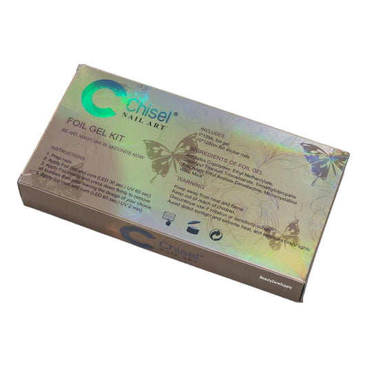 Chisel Nail Art foil gel kit 10 foil and Foil Gel