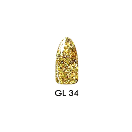 Chisel Acrylic & Dipping Powder 2 oz Glitter Collection GL34