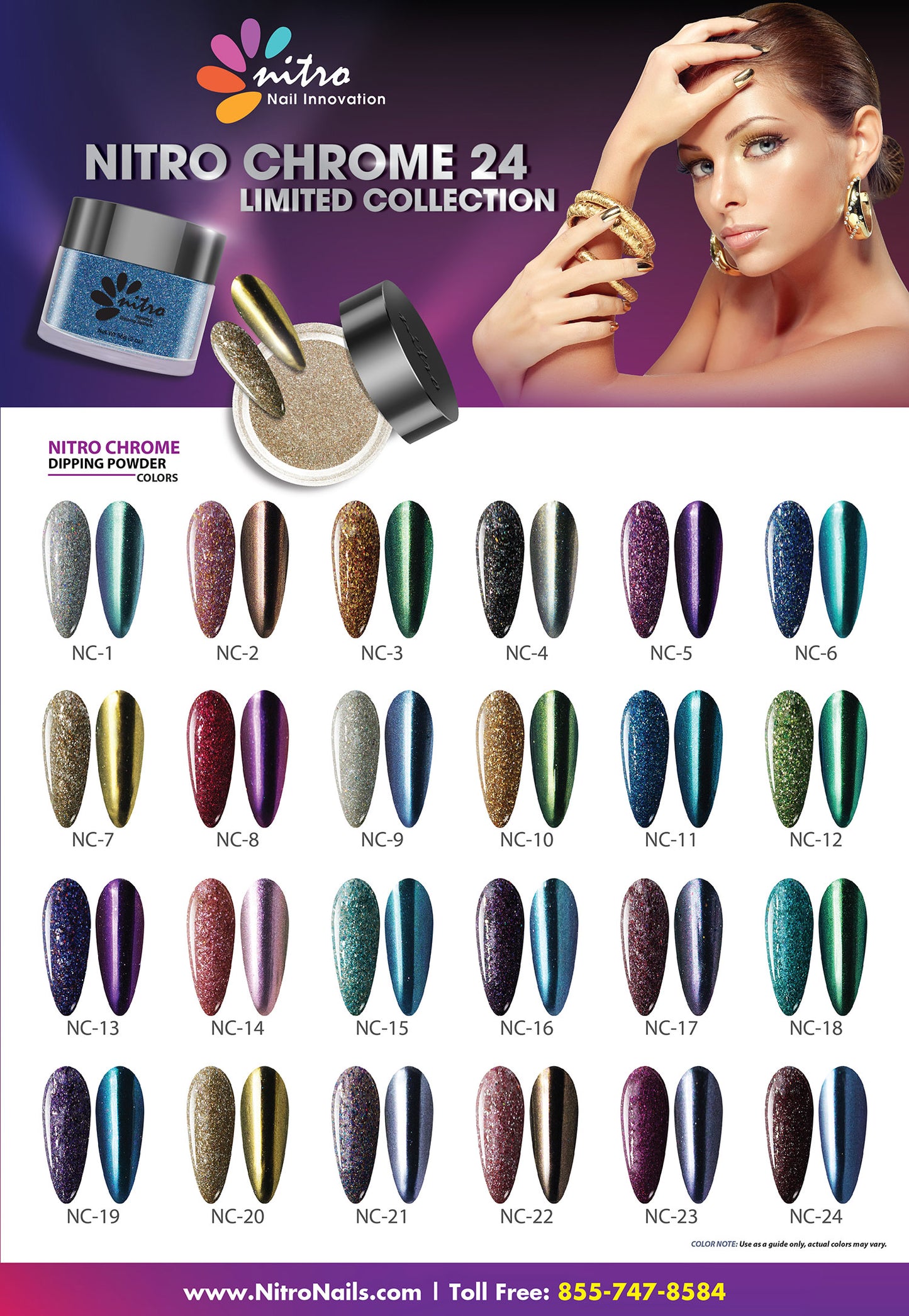 Nitro Chrome Dip powder Collection-Beauty Zone Nail Supply