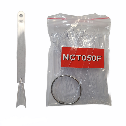 Color Nail Chart 50 Tips French Type Clear NCT050F