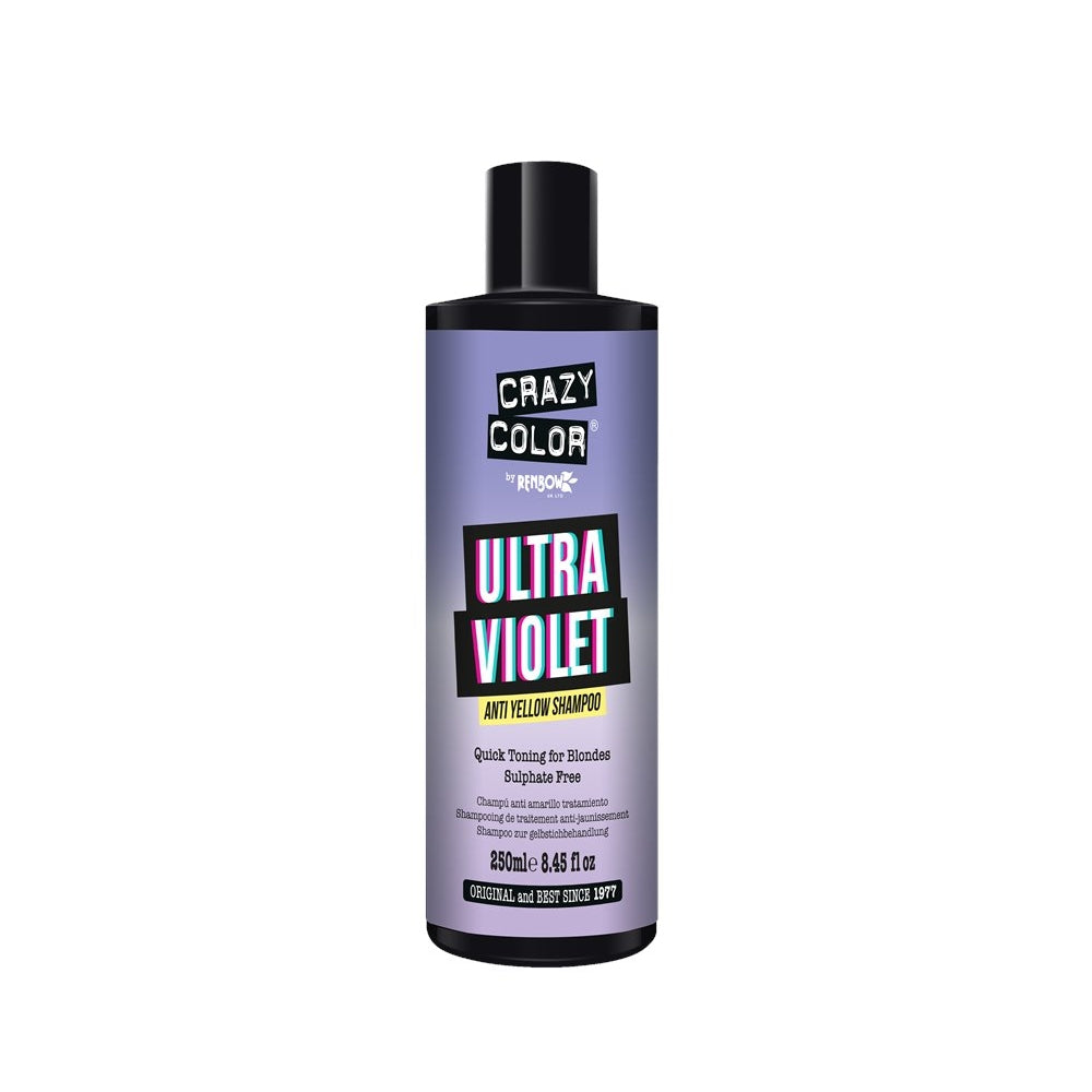 Crazy Color Crazy Shades -Ultraviolet No Yellow Shampoo 250mL NEW!