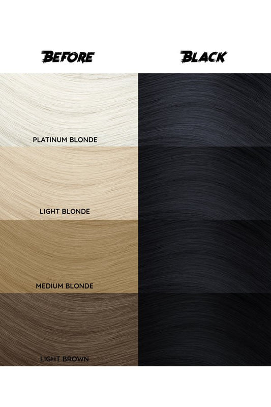 Crazy Color Semi Permanent Hair Dye Color 030 Black 150ML 5.07 oz