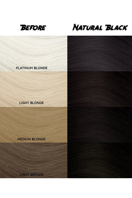 Crazy Color Semi Permanent Hair Dye Color 032 Natural Black 150ML 5.07 oz