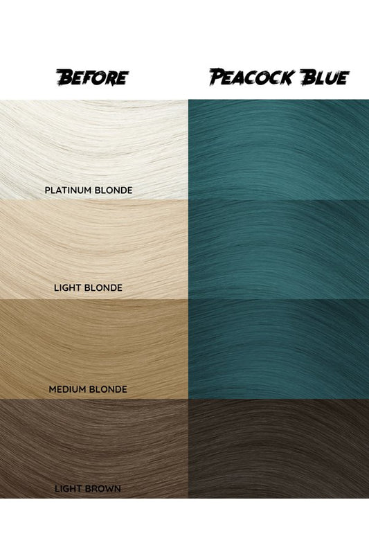 Crazy Color Semi Permanent Hair Dye Color 045 Peacock Blue 150ML 5.07 oz
