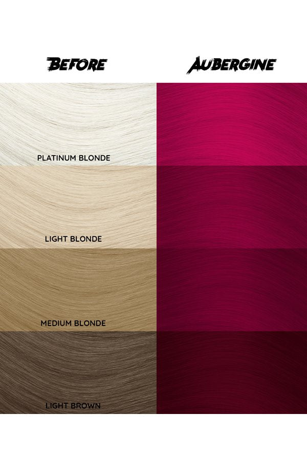 Crazy Color Semi Permanent Hair Dye Color 050 Aubergine 150ML 5.07 oz