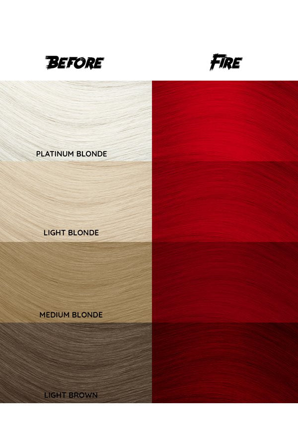 Crazy Color Semi Permanent Hair Dye Color 056 Fire 150ML 5.07 oz