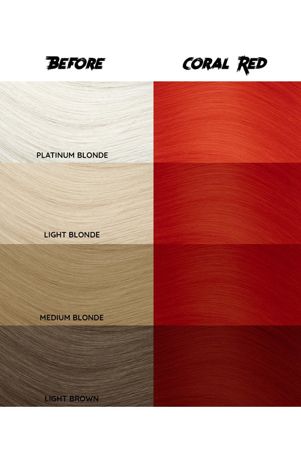 Crazy Color Semi Permanent Hair Dye Color 057 Coral Red 150ML 5.07 oz