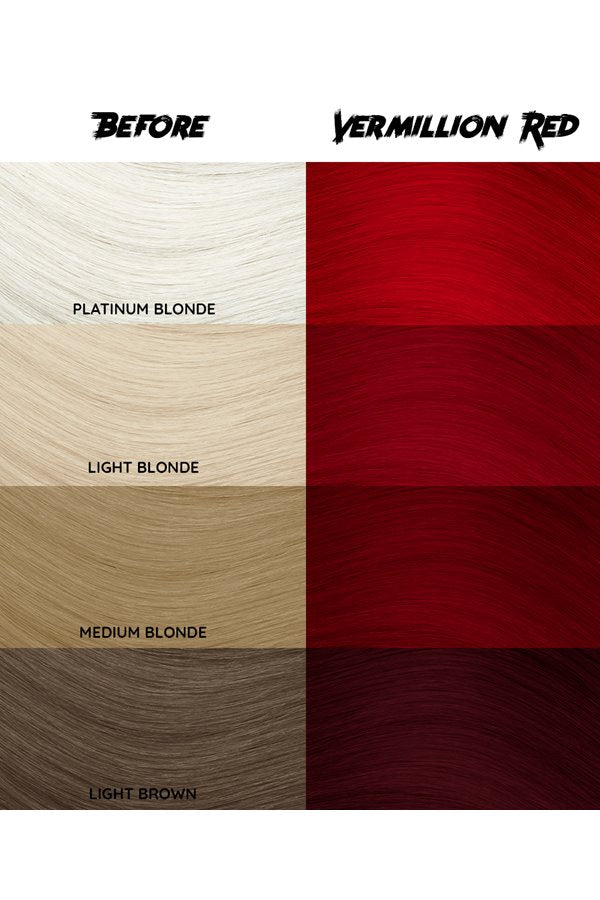 Crazy Color Semi Permanent Hair Dye Color 040 Vermillion Red 150ML 5.07 oz