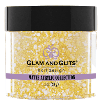 Glam & Glits Matte Acrylic Powder 1 oz Honey Meringue-MAT614-Beauty Zone Nail Supply