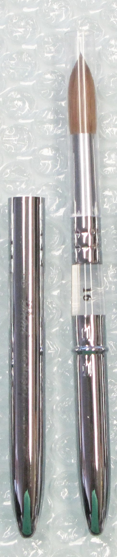 Petal kolinsky acrylic nail brush chrome w/cap size 16 - BeautyzoneNailSupply