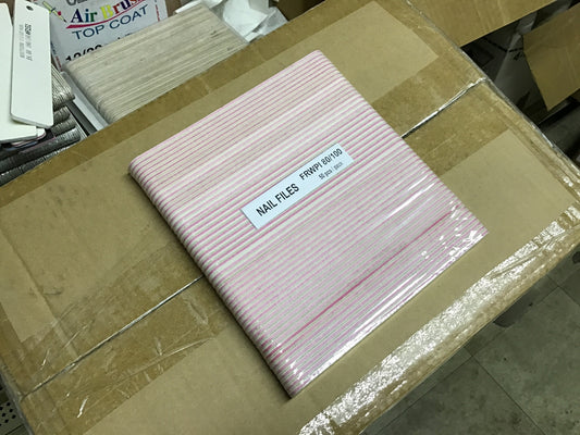 REG 80/100 PINK/WHITE 50 PCS #F049-Beauty Zone Nail Supply