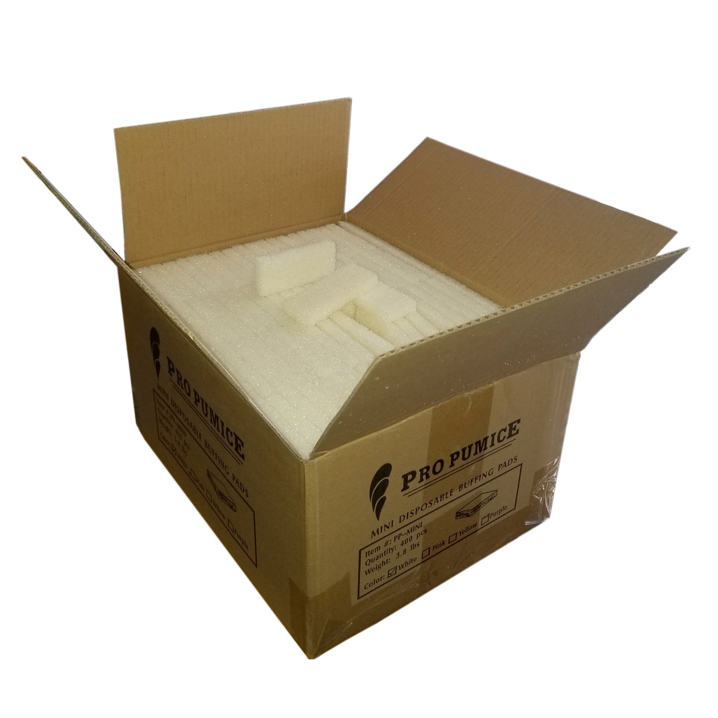 Pro Pumice White 400 Pc #Pw4-Beauty Zone Nail Supply