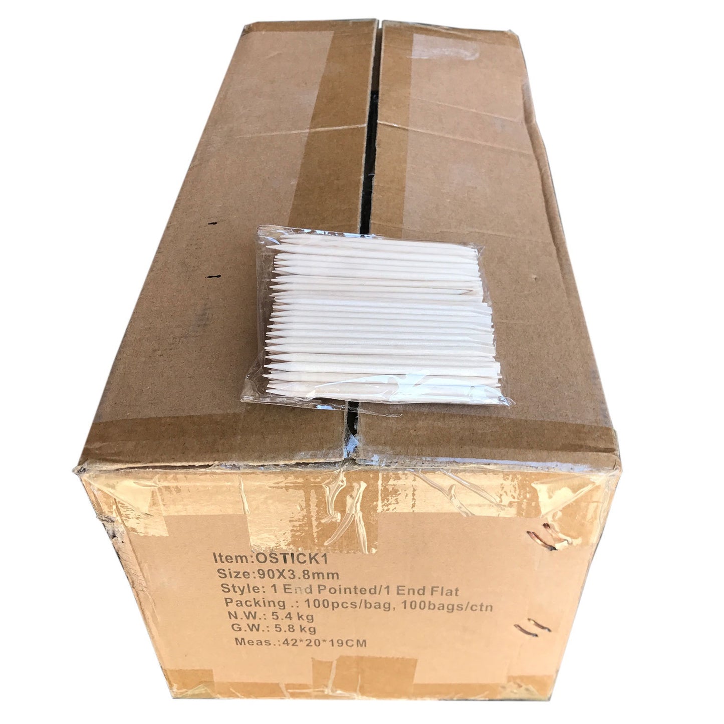 ORANGE WOOD STICK 3.5 #10936-Beauty Zone Nail Supply