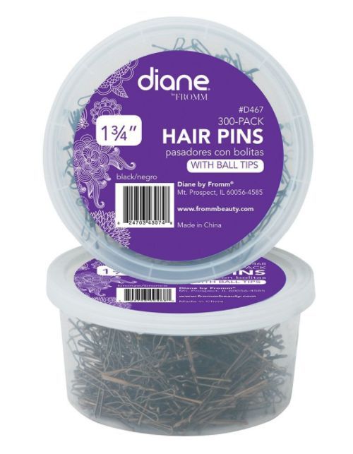 Diane 1.75" Hair Pins, Black, 300-pack Tub D467