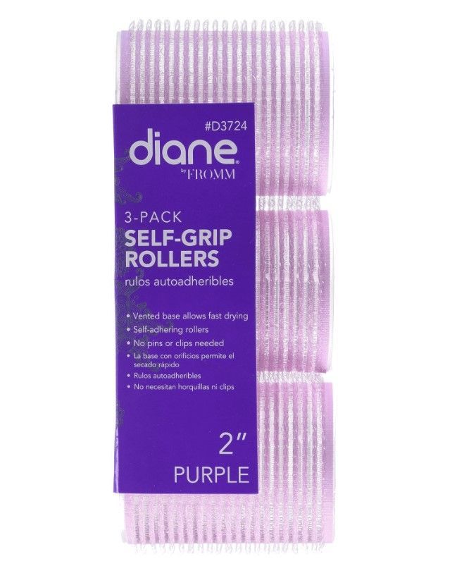 Diane Self Grip Rollers Purple 2 3 Pack #D3724