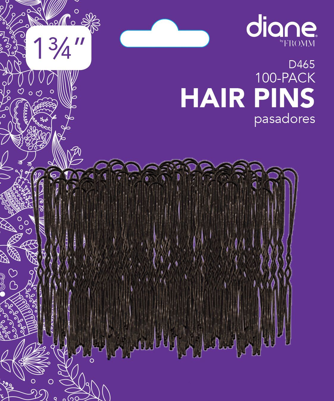 Diane Hair Pins 1.75 Black 100 Count D485
