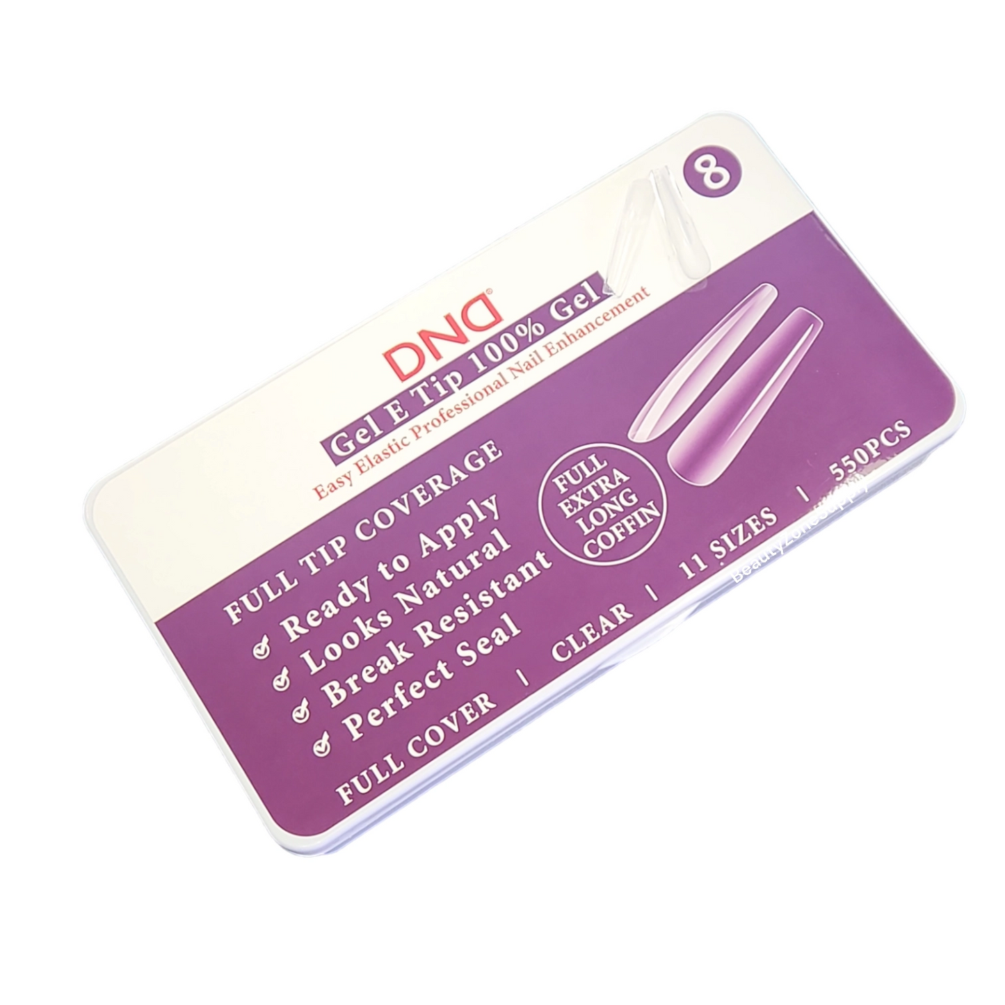 DND Soft Gel Tips Full Long Coffin tips #8