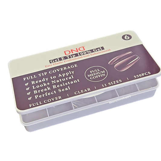 DND Soft Gel Tips Full Medium Coffin tips #6