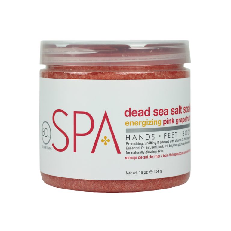 BCL SPA Dead Sea Salt Soak Pink Grapefruit 16oz-Beauty Zone Nail Supply