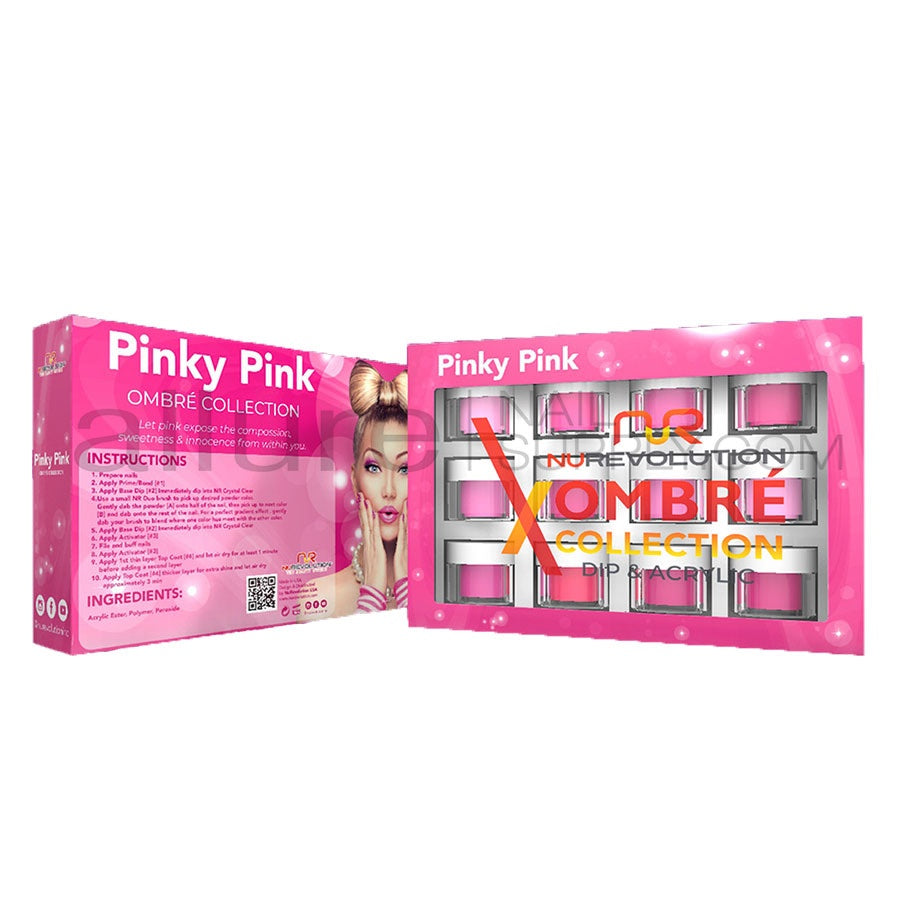 Nurevolution Dip Powder Pinky Pink Collection (12) Kit-Beauty Zone Nail Supply