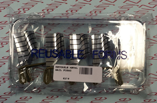 REUSABLE SILVER NAIL FORMS #6276-Beauty Zone Nail Supply